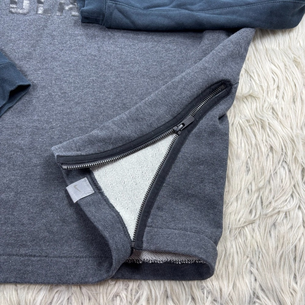 NBA Nike Women's M Portland Trail Blazers Sweatshirt Zip Hem Gray Black - Picture 4 of 7